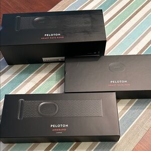 Peloton Black Heart Rate Armband and Pod . Large.